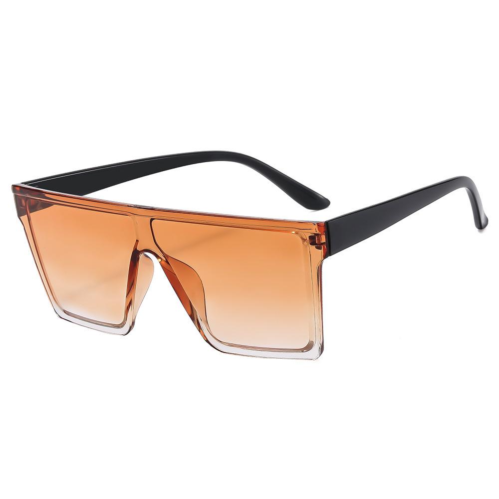 

New Large Frame Joined Body Square Sunglasses Women s gradient street photo Sun Glasses Men s Outdoor Driving Eyewear UV400 As shown in Figure