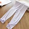 Girls Ice Silk Thin Summer Casual Pants Korean Solid Wearable Leggings Trendy and Versatile