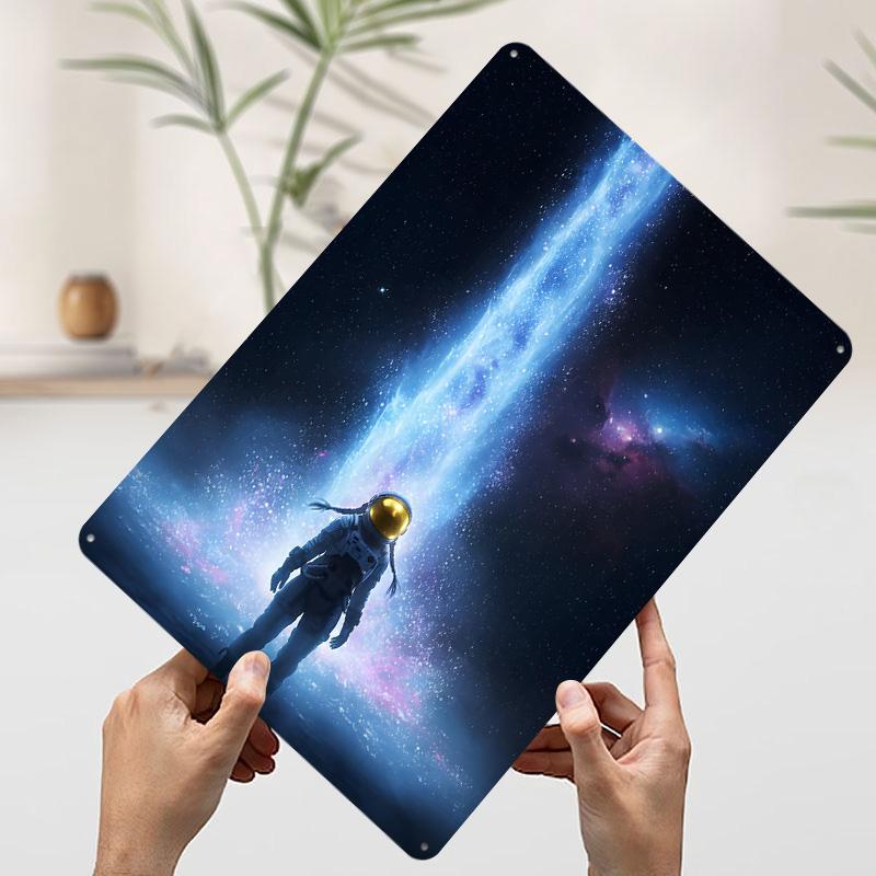 

Astronaut in Space Tin Plaque Poster Customized Wall Art Retro Vintage Metal Signs for Man Cave Aesthetic Room Decor Men Home 7.9x11.8In(20x30cm)