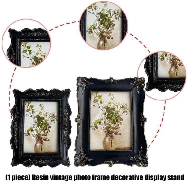 Vintage Picture Frame,Decorative Photo Frame Antique White Ornate 6inches Photo Frame for Tabletop and Wall Display