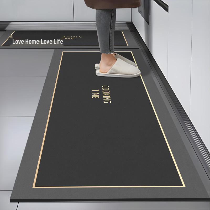Simple Style Dirt-Resistant, Anti-Slip Kitchen Mat - Water-Absorbing Entrance and Floor Carpet