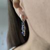 Серебряные серьги с натуральным сапфиром 3.407ct (2194750)