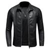 PU Leather Jackets Men's Stand-up Collar Biker Leather Jacket High Quality Casual Fashion Leather Jacket Trench Leather Faux Biker Leather Jacket