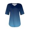 Dames T-shirts V-hals Korte mouwen Casual tops Losse pasvorm Basic T-shirts met gebogen zoom