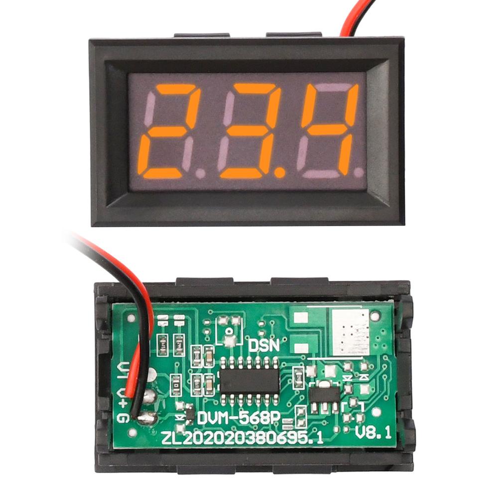 Digital Voltmeter DC 4.5V To 30V Voltage Panel Meter Red/Blue/Green/Orange/White For 6V 12V Electromobile Motorcycle Car