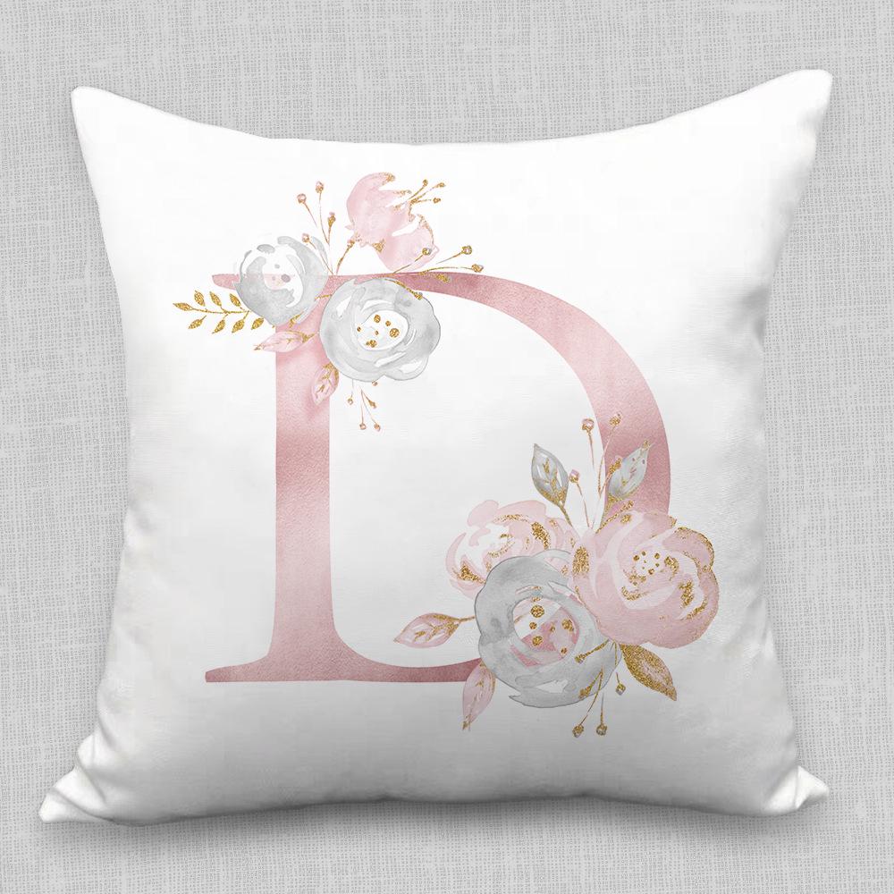 Nordische Kissenhülle Rosa Buchstaben Kissenhülle Auto Sofa Lendenkissen Sitzkissen