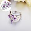 Stackable Finger Rings Daisies line ring Small Fresh Flower Ring Ring Violet Flower