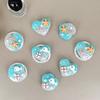 Japanese Small Fresh Ocean Pearl Mobile Phone Airbag Bracket Magnetic Suction Back Sticker Starfish Dolphin Retractable Portable Niche