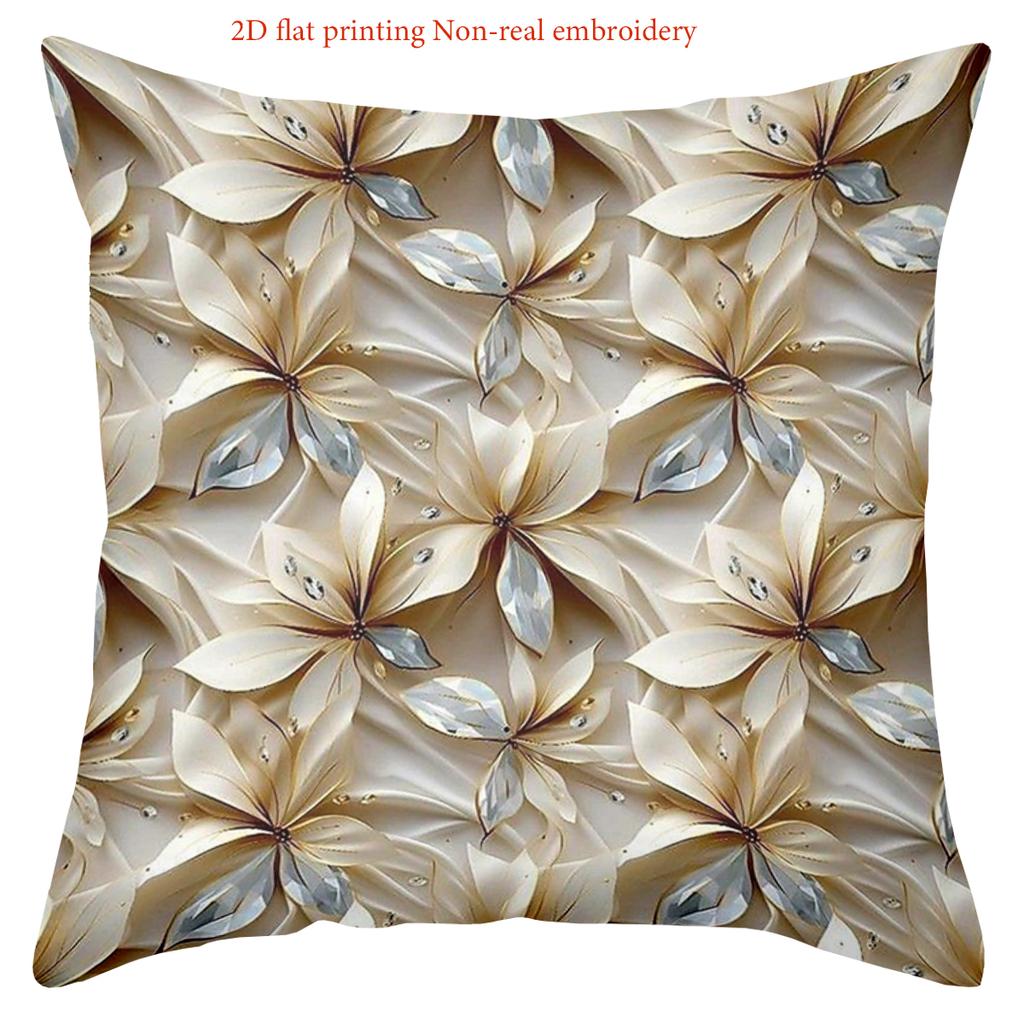 Floral Patterned 2D Flat Printing Pillows for Home Decor Polyester pillowcase, sofa decorative cushion cov Headboard Pillow