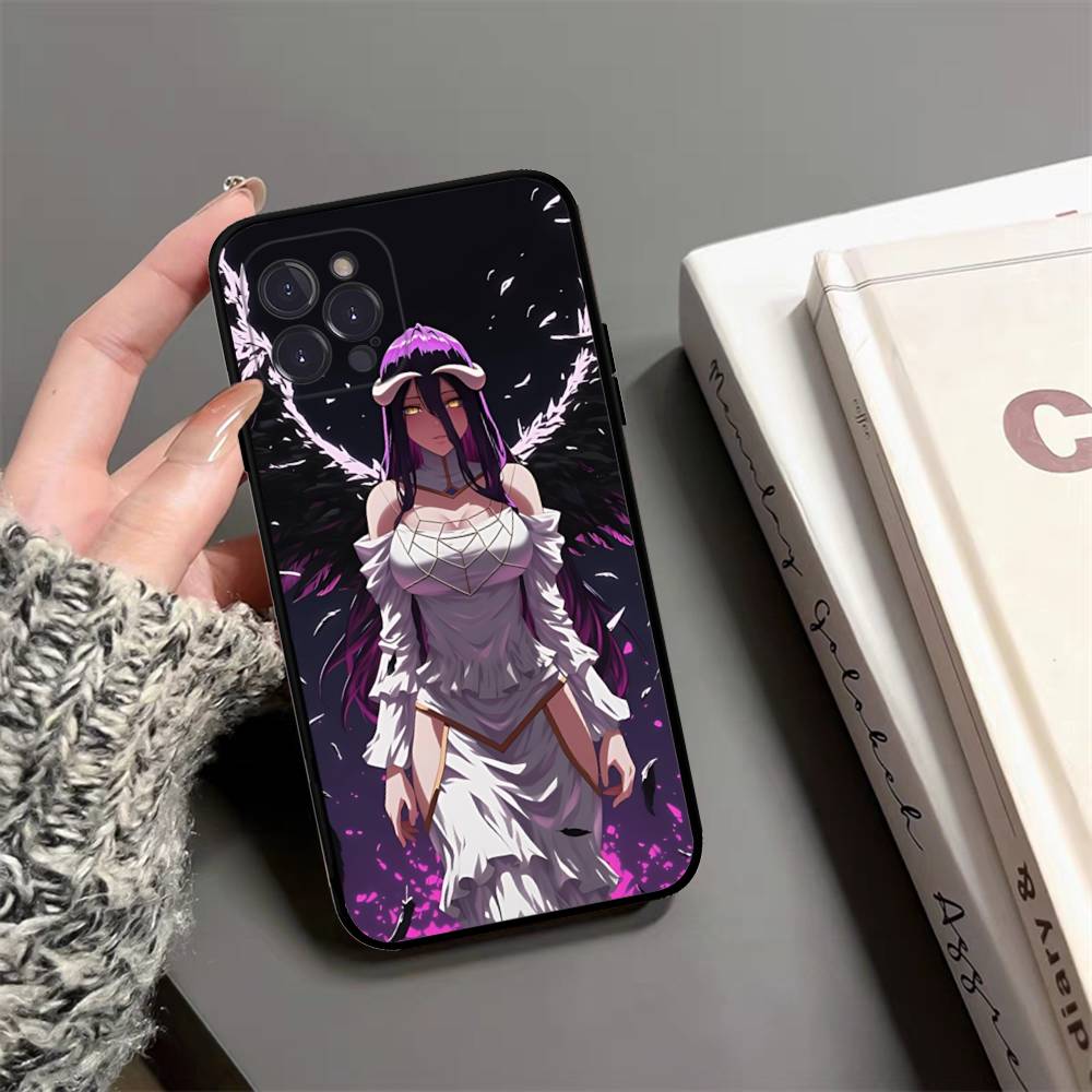 

Мультяшный Аниме A-AlbedoS Чехол для Телефона Для Iphone 16 15 17 13 14 12 11 Pro Max Plus Черный Чехол-Крышка iPhone 12 pro