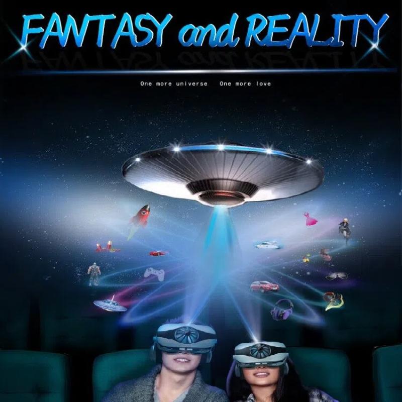 Virtual Reality VR-Brille, 3D-VR-Gerät zum Aufsetzen auf den Kopf, Intelligente Helm-Brille, Immersives Mobile-Video-Erlebnis