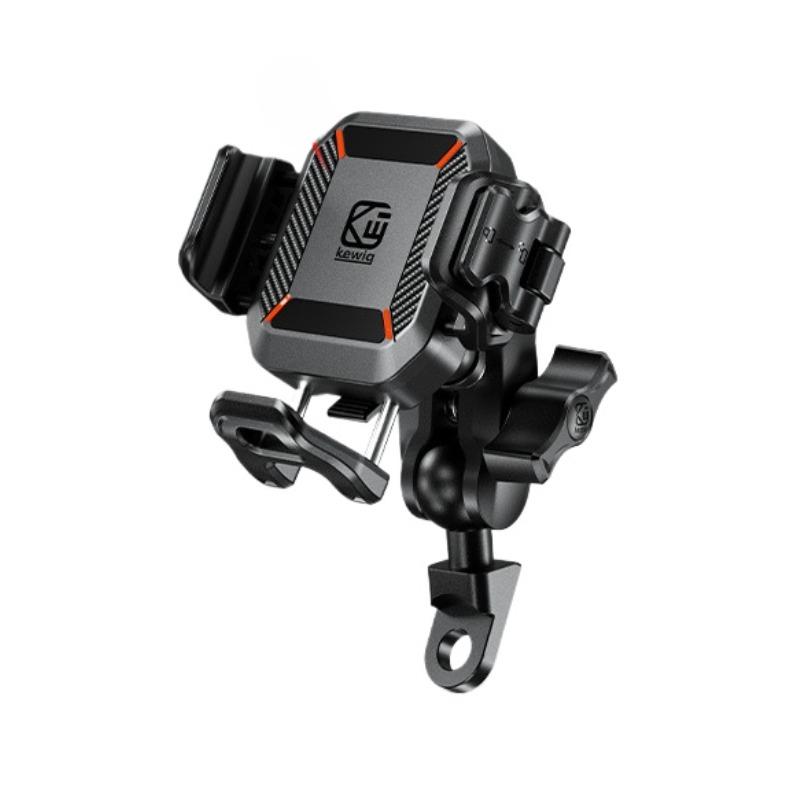 Motorcycle Wireless USB C Phone Holder Anti-Vibration Crossbar Phone Mount for 5.2"-7.2" Phones Works with 12-24V Motobike