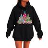 Christmas Tree Letter Print Hooded Sweatshirt for Men Women Loose Comfortable Casual Creative Unisex Sweatshirt