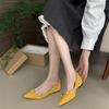 2025 new spring French suede rivet shoes women's versatile small fragrant commuter pointed flat shoes shallow single shoes tide