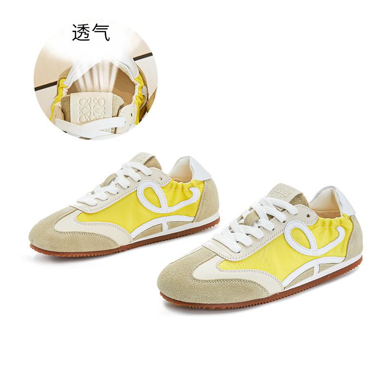Leather Forrest Gump shoes women's spring new flat ballet shoes casual versatile German training shoes color matching women's shoes trend