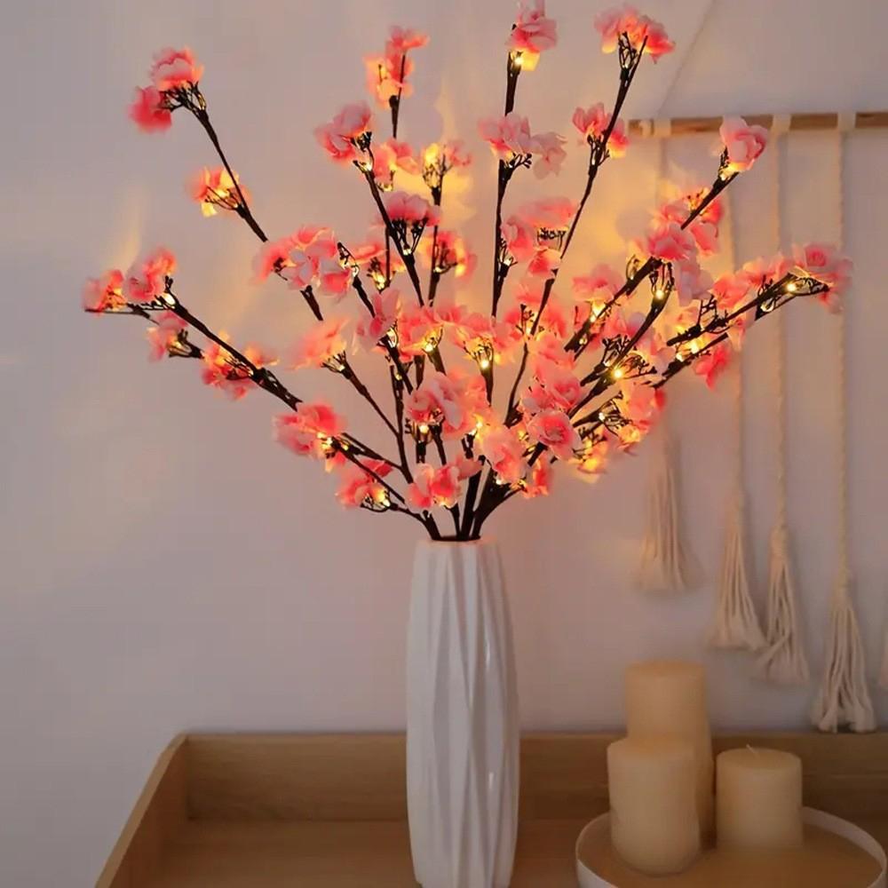 1PC Simulation Cherry Blossom Branch Light Nordic Room Bedroom Decoration Creative Night Light Homestay Decoration