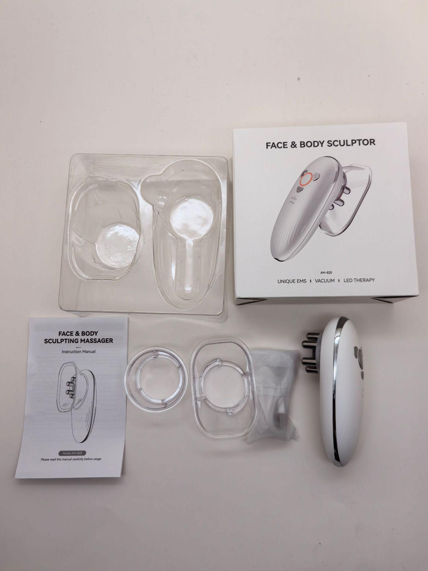 Цветной EMS-массажер для удаления жира и лифтинга лица с микротоками белый