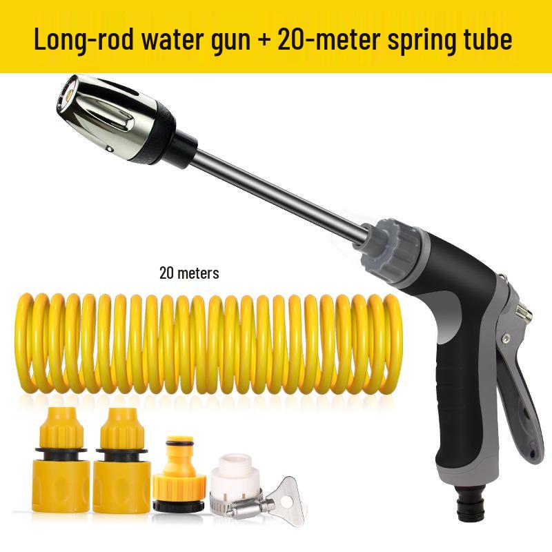 High-Pressure Car Wash Water Gun with Soft Hose and Spray Nozzle