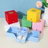 Jewelry Packaging Box Double Open Gatefold Rose Flower Gift Box with Drawer Custom Logo Velvet Ring Earring Necklace Case