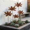 Vintage Metall Blume Pfahl Gusseisen Rustikal Pflanzen Pfähle Blumenbeet Pfahl Terrasse