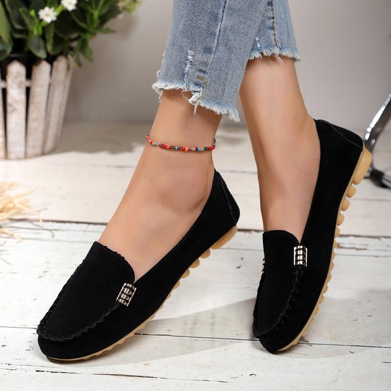 Shoes for Women Fashion Spring Autumn Women Casual Flat Shoes Slips Round Toe Denim Flat Loafer Plus Size Jeans Zapatos