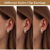 14K Gold Plated Clip on Earrings for Women Trendy Dainty Earrings Hypoallergenic Minimalist Non Pierced Earring Jewelry Gifts