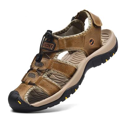 Mode Zomer Heren Sandalen Echt Leer Heren Casual Schoenen Outdoor Heren Leren Sandalen voor Heren Strandschoenen Romeinse Schoenen Plus Maat 38-46