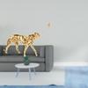 Golden Cheetah Sculpture Figurine Table Centerpiece Decorative Ornament Abstract Animal Statue for