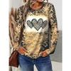 Leoparden Langarm-T-Shirt Lässig Damenbekleidung Langarm-T-Shirt Mode Lässig Übergroße Oberteile T-Shirts Damen