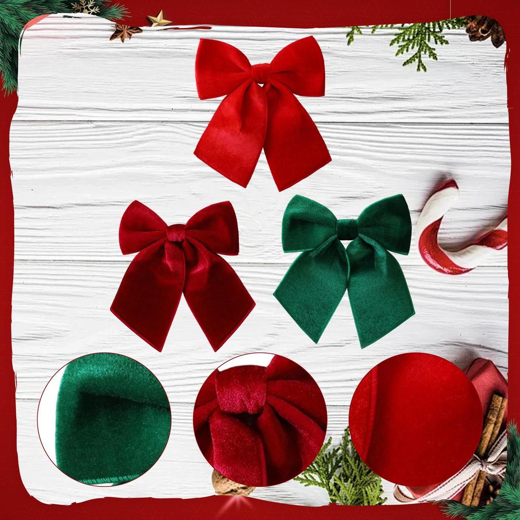 Christmas Bow Flannel Velvet Large Party Decoration Ornament Tree Topper for Xmas Decorations Wedding Home Room