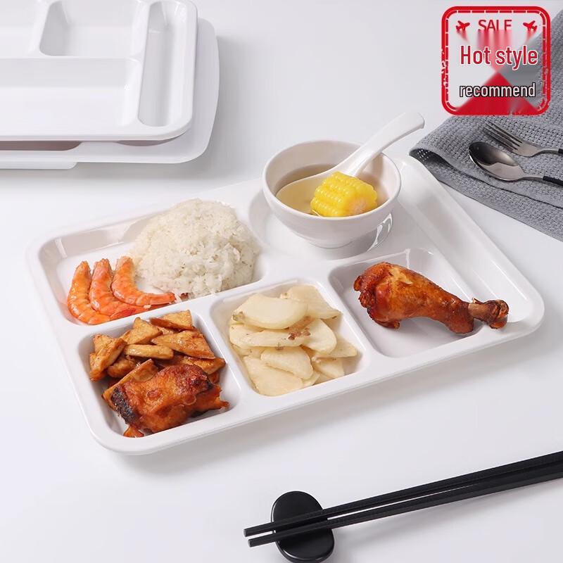 Shengjia Melamine Divided Buffet Plates (10-Pack)