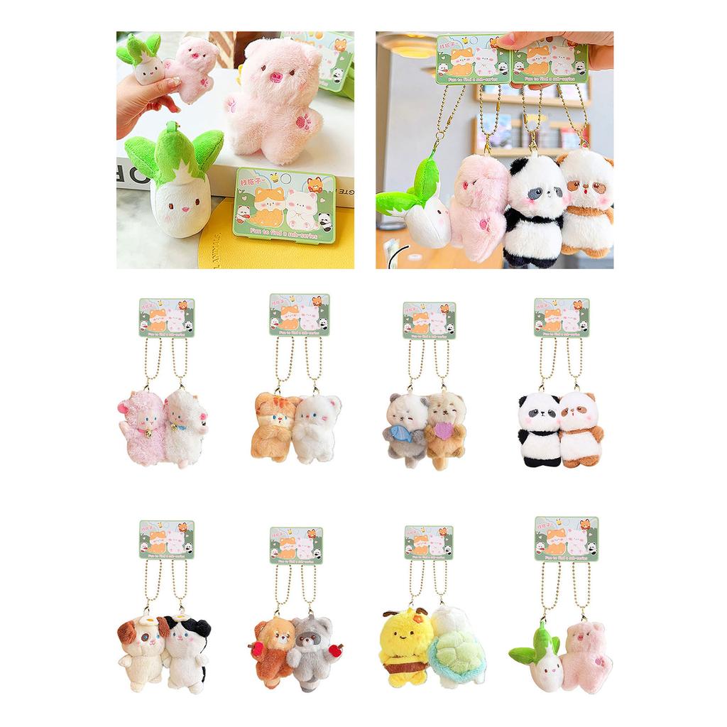 Puppy Bear Schoolbag Pendant Keychain Magnetic Toy Bear Funny Sweet Bear Cartoon Charm for Boys Girls Vending Machine