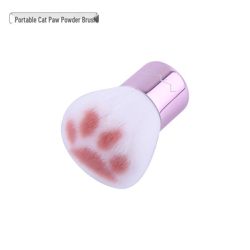 Retractable Cat Paw Loose Powder & Blush Brush for Makeup & Nail Art