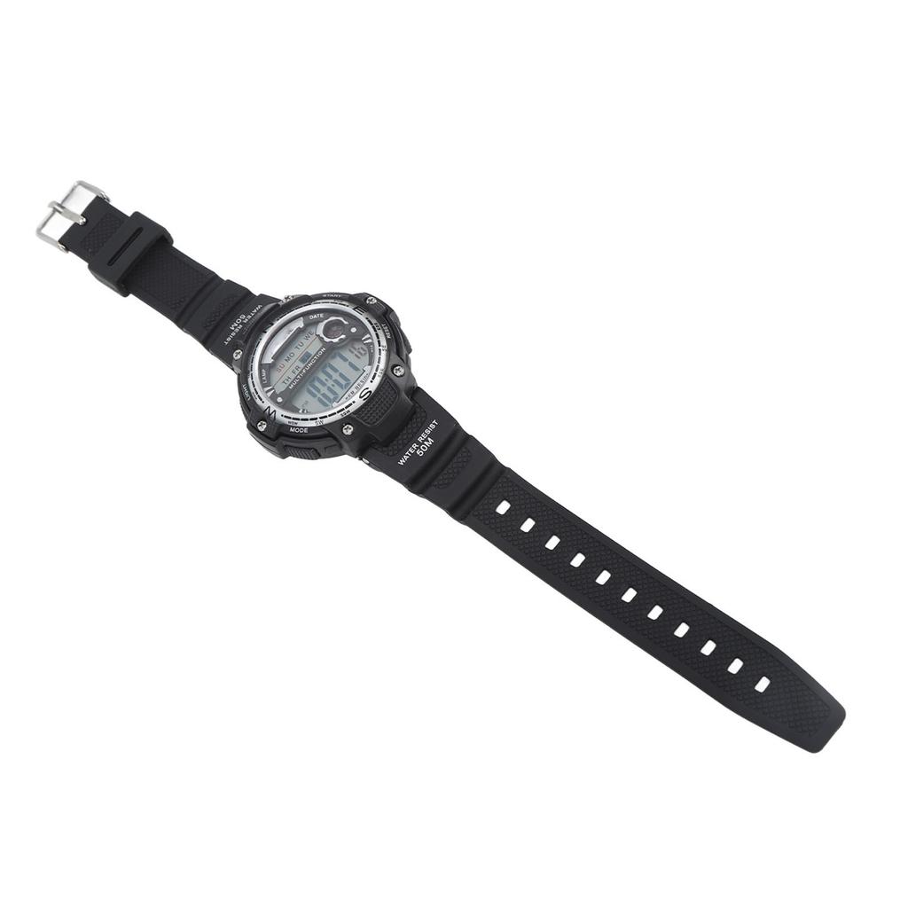 Multi Function Digital Watch 68mAh Luminous WR50M Waterproof Digital Sports Watch for Men Boys Black