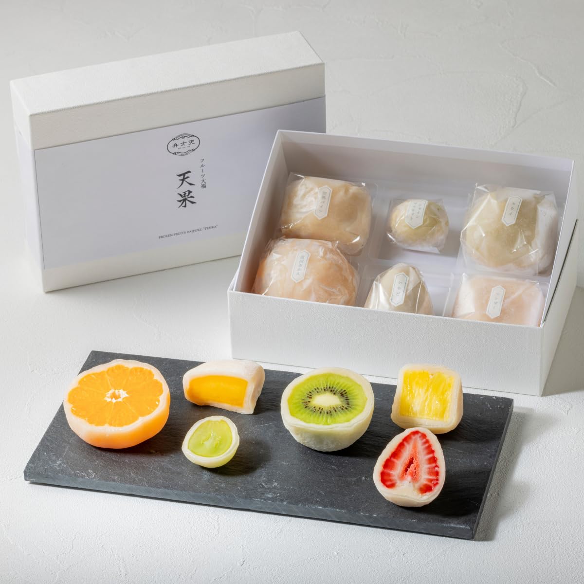 

Daifuku Benten Награда Фруктовый набор дайфуку Замороженный Сюрприз подарок Сувенир Почтой Летний подарок Подарок к середине года [Фруктовый Официальный] Тенка 6 штук