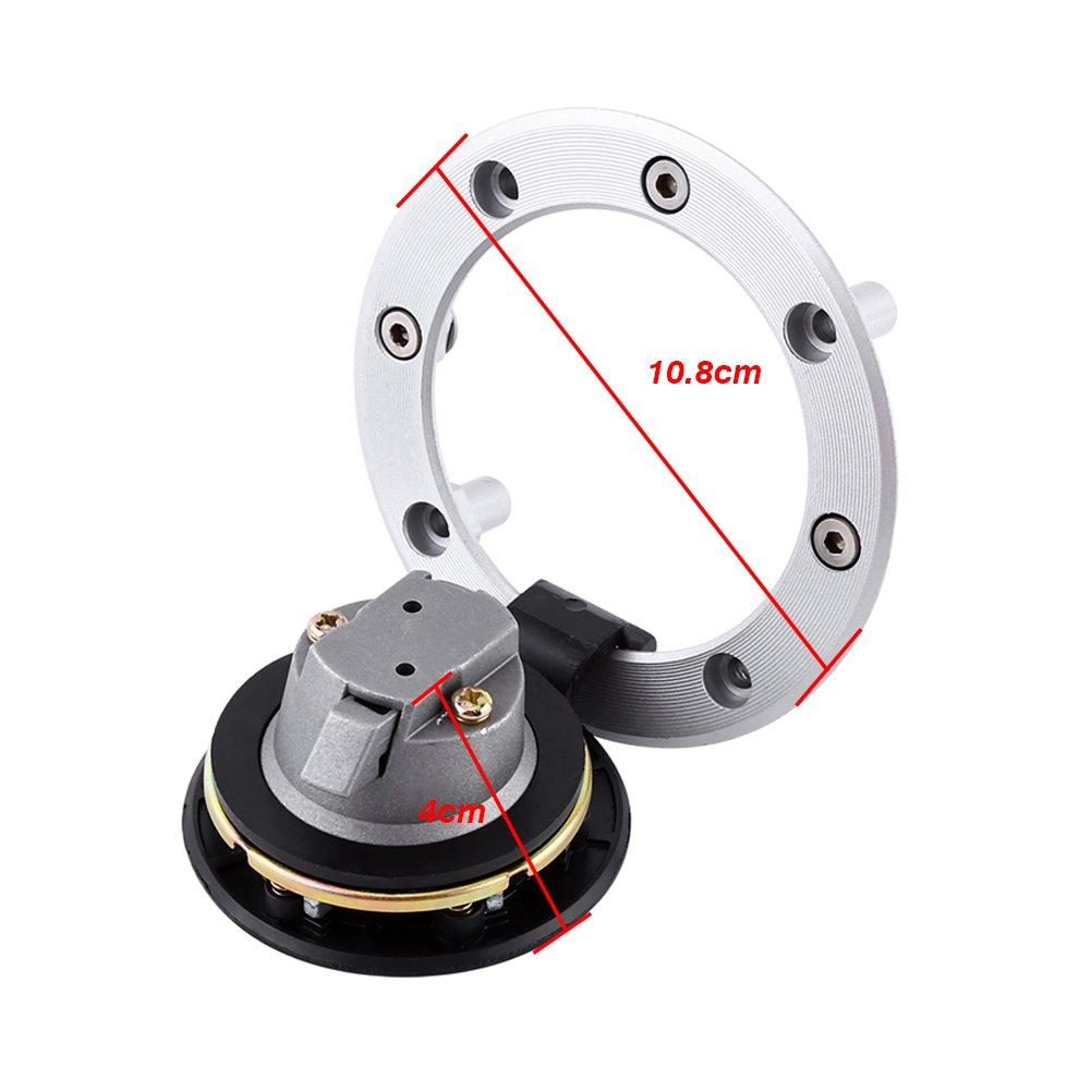 Gas Cap, 8-Hole Wear-Resistant Aluminum Good Sealing Gas Fuel Tank Cover with 2 Keys for Hayabusa GSXR1300 Motorcycle Replacement