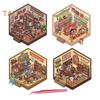 4 Pcs DIY 3D House Stickers Paper Miniature Scene Stickers Cartoon Mini Room Scene Stickers Set for Adults Kids Scrapbook