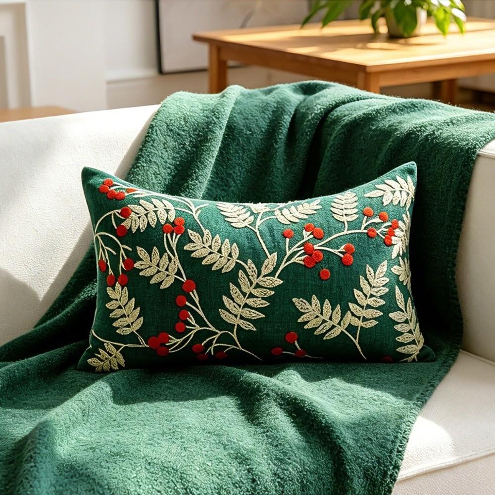 Christmas Throw Pillow Covers Xmas Tree Cushion Covers New Embroidered Pillowcase  Holiday Party