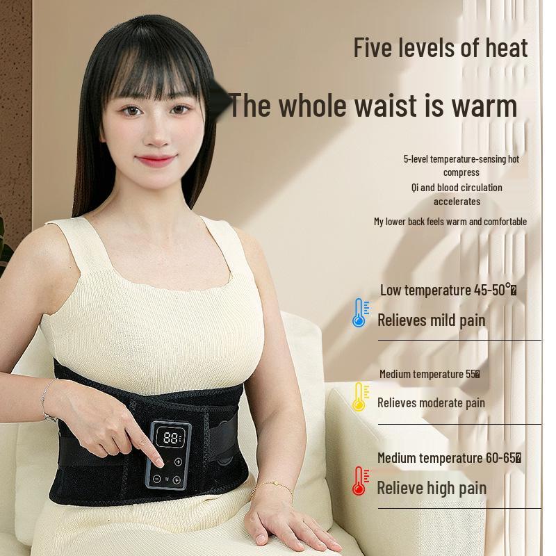 Cross-Border Smart Waist Massager with Bionic Spine Support and Moxa Heating