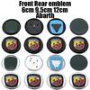 1pcs New 12cm 9.5cm 6cm 3D ABS Car Front Logo Steer Wheel Rear Bumper Tail Door Trunk Emblem Sticker Styling Accessories
