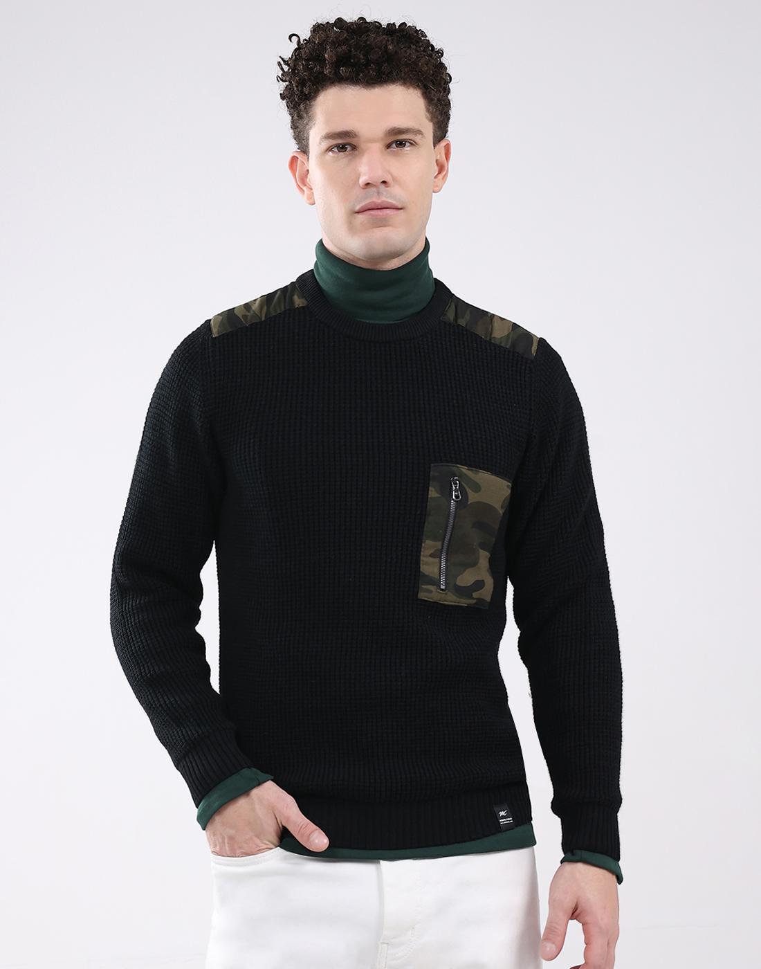 

Monte Carlo Men s Round Neck Full Sleeve Pullover L чёрный