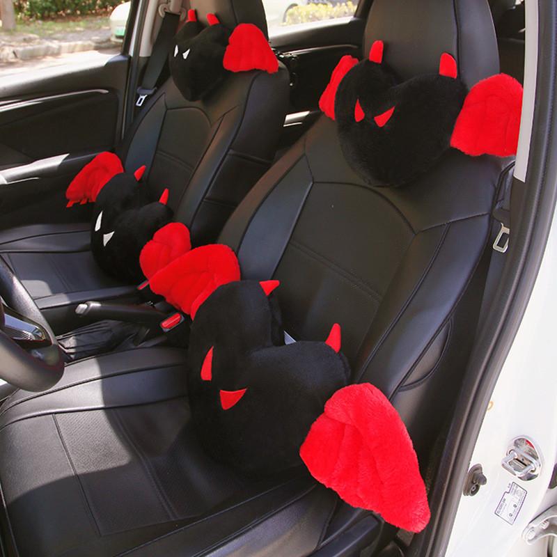 Demons Angels Car Neck Waist Support Pillows Plush Toy Stuffed Doll Gift Kids