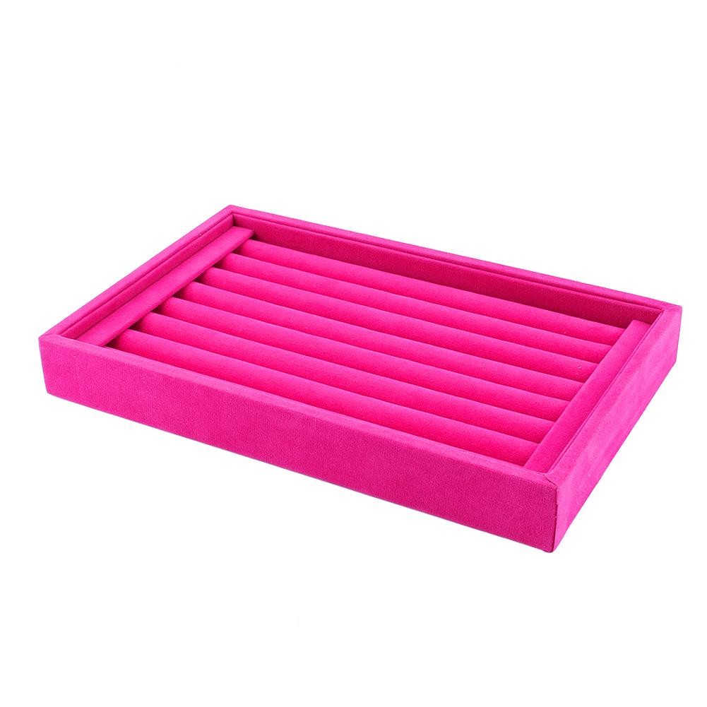 Ring Jewellery Display Storage Box Tray Case Organiser for Tie Clip Earrings