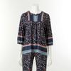 Venus Soft Comfortable Polyester Flower Border Home Wear Set[vevps117w]