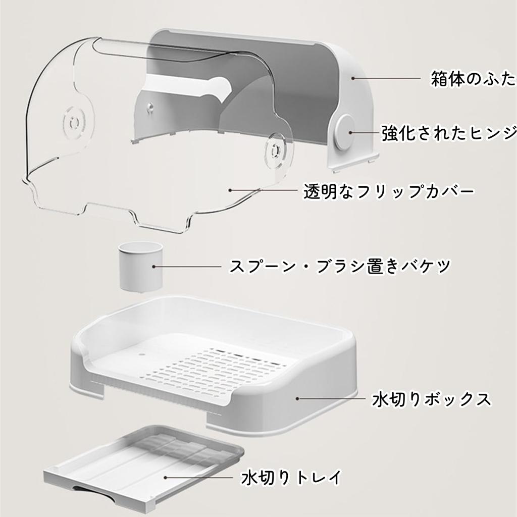 Large Capacity Baby Bottle Storage Box with Bottle Drying Dish Draining Multifunctional Baby Supplies Storage Baby Gift Lid, Rack, Drainer, Dustproof,