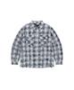 MAHAGRID Bleached Raw-Cut Check Shirt Navy(Mg2Gsmw320A)