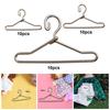 10 Pieces Dollhouse Playset Mini Clothes Hangers Pretend Play Dollhouse Clothes Hangers Doll House Clothing Rack for 1/12 1/8
