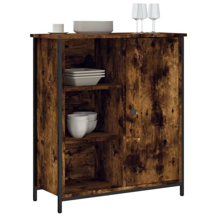 VidaXL Buffet chêne fumé 70x30x80 cm bois d'ingénierie 835496
