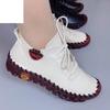 Fashion Large-size Casual Beef Tendon Soft-soled Shoes, Hand-sewn Soles, New Flat-bottomed Round Head Single Shoes