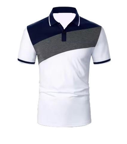 Men's Summer Short Sleeve Mantra Colored Polo Shirt, Men's Slim Suitable for Sports Golf Course